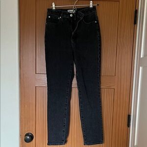 Madewell Women's Black Straight Leg Jeans, Size 25, Curvy Perfect Vintage Jean